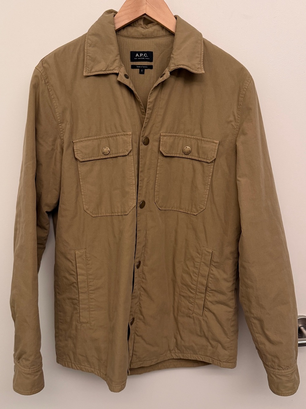 A.P.C Alex Men’a Cotton Padded Work Jacket Field Jacket Khaki